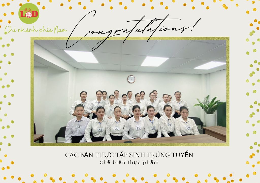 Thực tập sinh trúng tuyển ngày 05.10.2023