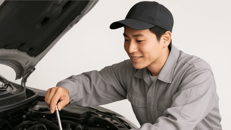 面接に向けた自動車整備トレーニングを実施しました！