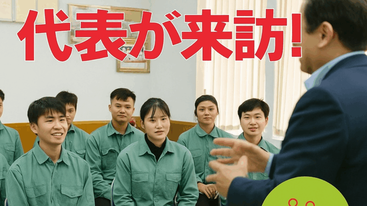 ISUZU社の代表が来訪し、出国前の実習生と交流しました！